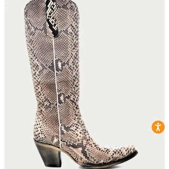 Genuine Snakeskin Leather Western Boots - Picture 3 of 6